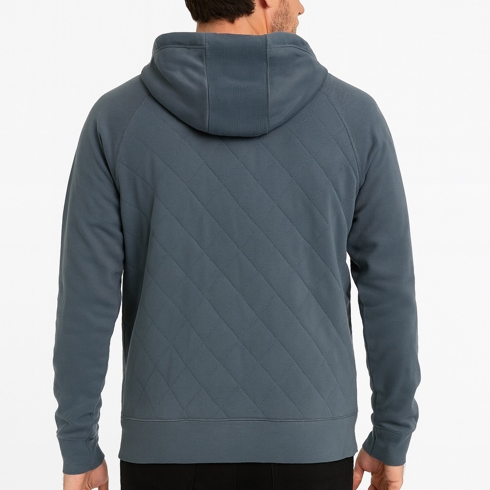 L.L. Bean Quilted Cotton Zip Jacket Blue Large Regular - Picture 2 of 14